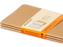 Moleskine Notizbuch A6 Liniert, Hellbraun, 3-teilig