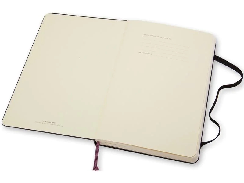 Moleskine Notizbuch Classic A6 Blanko, Schwarz, 192 Seiten