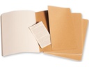 Moleskine Notizbuch XL Blanko, Hellbraun, 3er Set