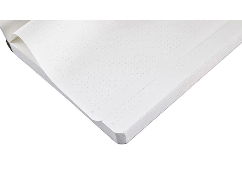 Nuuna Notizbuch Fluid Chrome M 20 x 13.5 cm, Dot, Silber