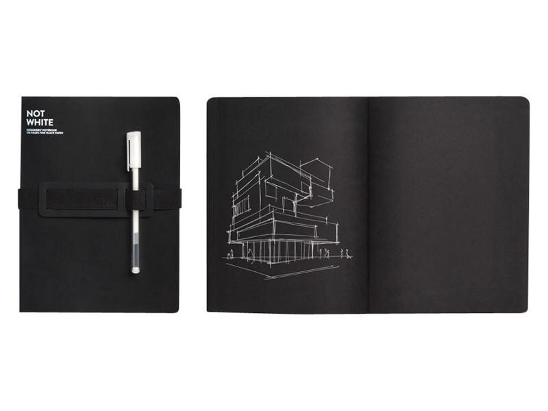 Nuuna Notizbuch Not White L Light 22 x 16.5 cm, Blanko 2-teilig