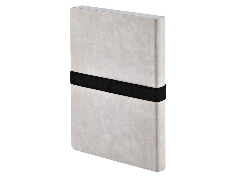 Nuuna Notizbuch Voyager L Grey, 22 x 16.5 cm, Dot, Grau