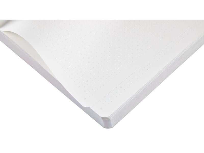 Nuuna Notizbuch Voyager L Grey, 22 x 16.5 cm, Dot, Grau