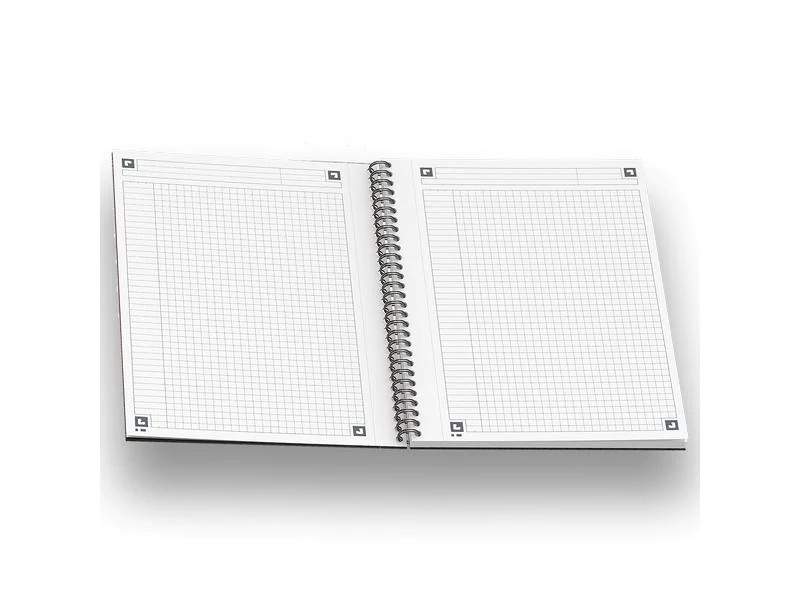 Oxford Notizbuch International Notebook, A5 +, Kariert, Grau