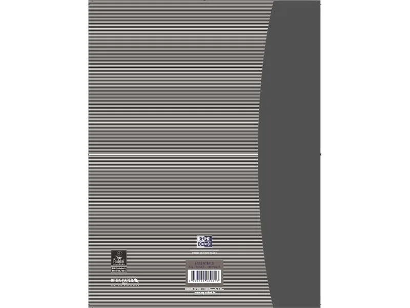 Oxford Notizheft Collegeblock Essential, A4 +, Liniert, Schwarz