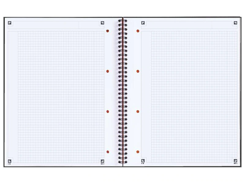 Oxford Notizheft Collegeblock International, A4 +, Kariert, Grau