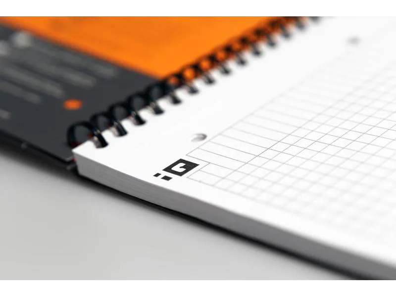 Oxford Notizheft Collegeblock International, A4 +, Kariert, Grau