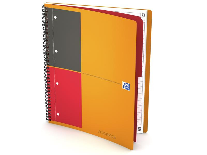 Oxford Notizheft International Activebook, A4 +, Liniert, Orange