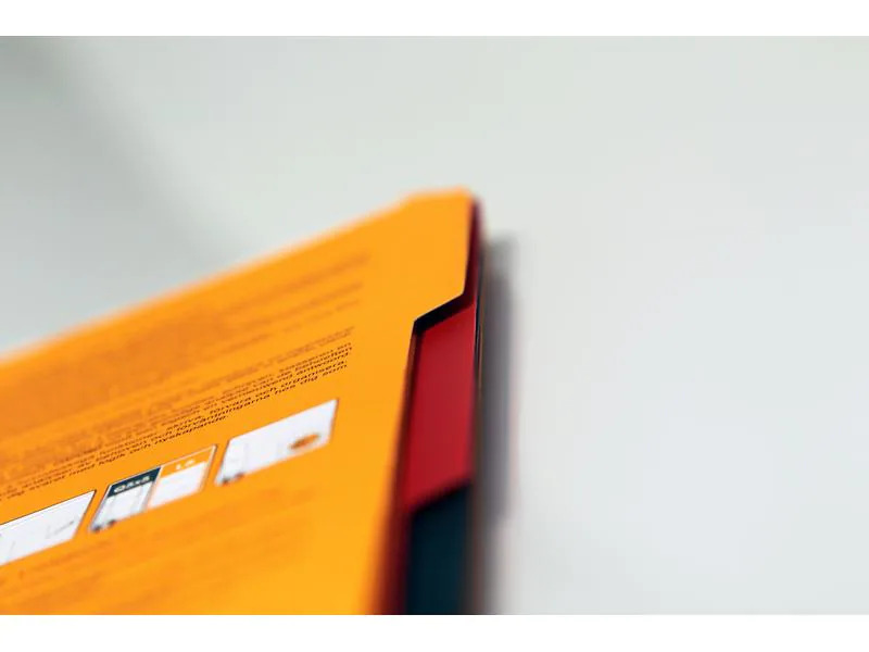 Oxford Notizheft International Filingbook, A4 +, Kariert, Grau
