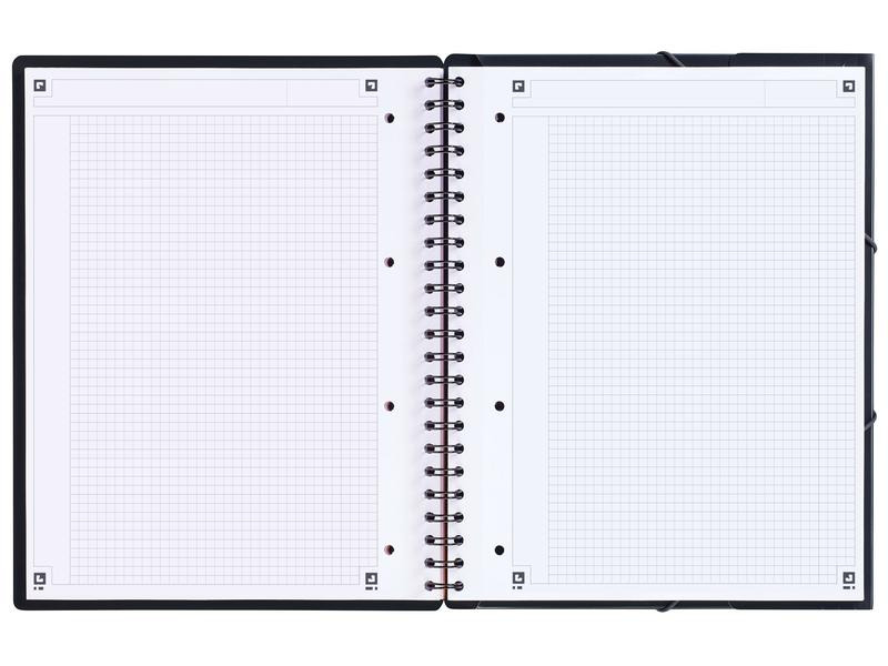 Oxford Notizheft International Meetingbook, A4 +, Kariert, Grau