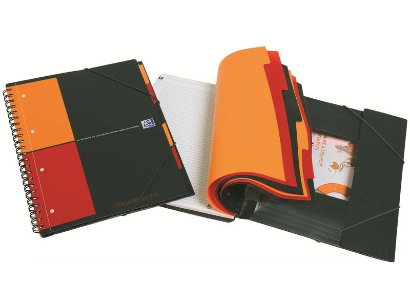 Oxford Notizheft International Organiserbook, A4 +, Kariert, Grau