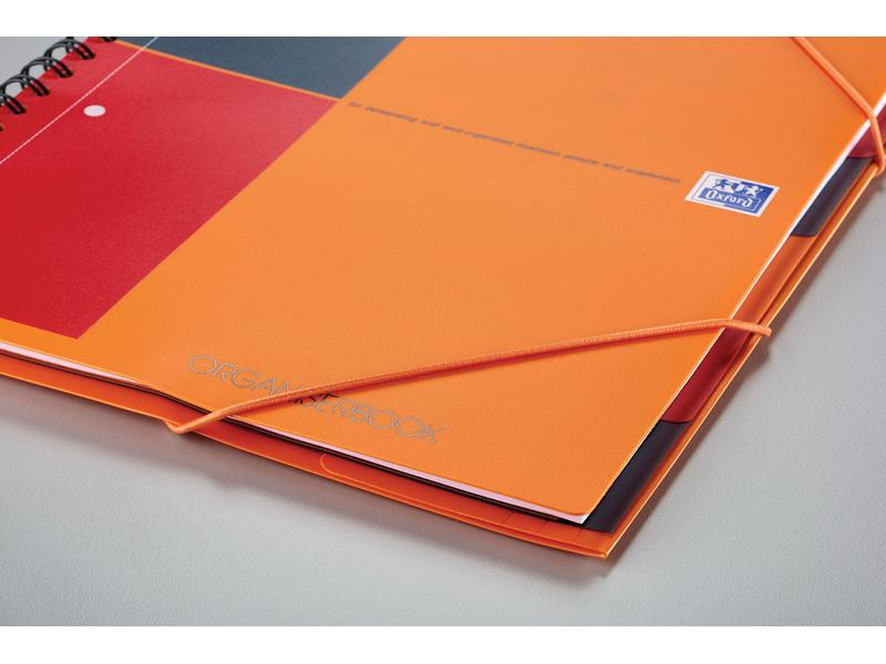 Oxford Notizheft International Organiserbook, A4 +, Liniert, Orange