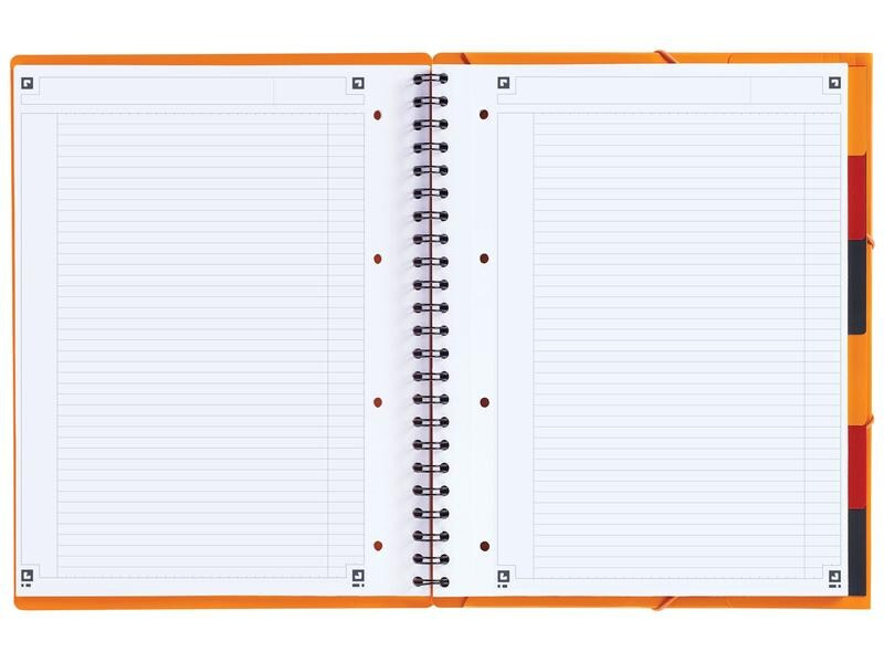 Oxford Notizheft International Organiserbook, A4 +, Liniert, Orange