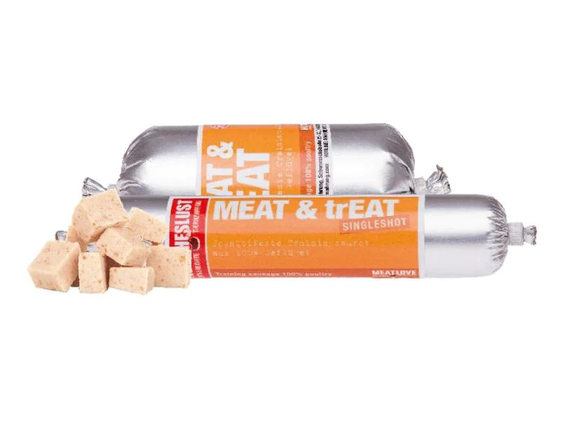 Fleischeslust Leckerli Meat &amp; Treat Singleshot Geflügel, 80 g