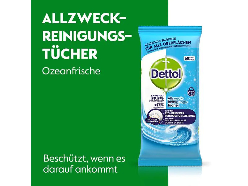 Dettol Allzweck-Reinigungstücher 60 Stück