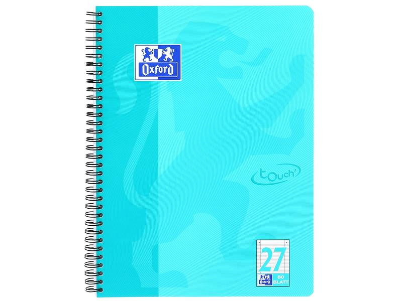 Oxford Notizheft Touch Collegeblock L27, A4 +, Liniert, Aqua
