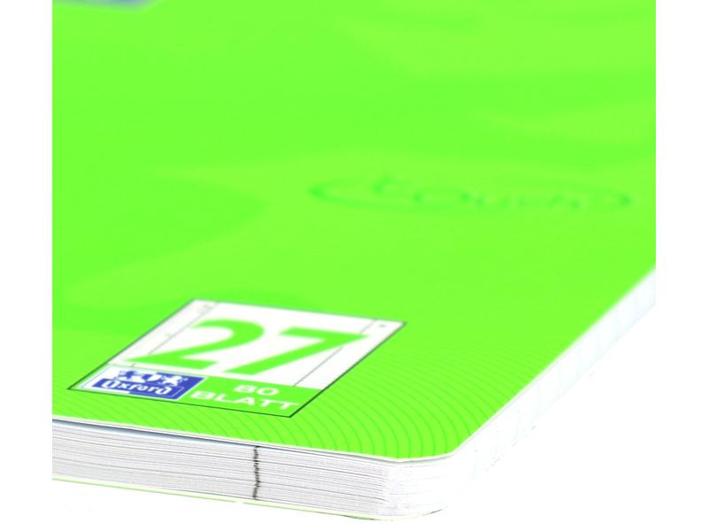 Oxford Notizheft Touch Collegeblock L27, A4 +, Liniert, Grün
