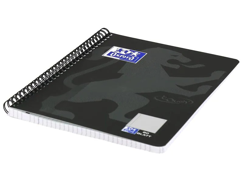 Oxford Notizheft Touch Collegeblock L28, B5, Kariert, Schwarz