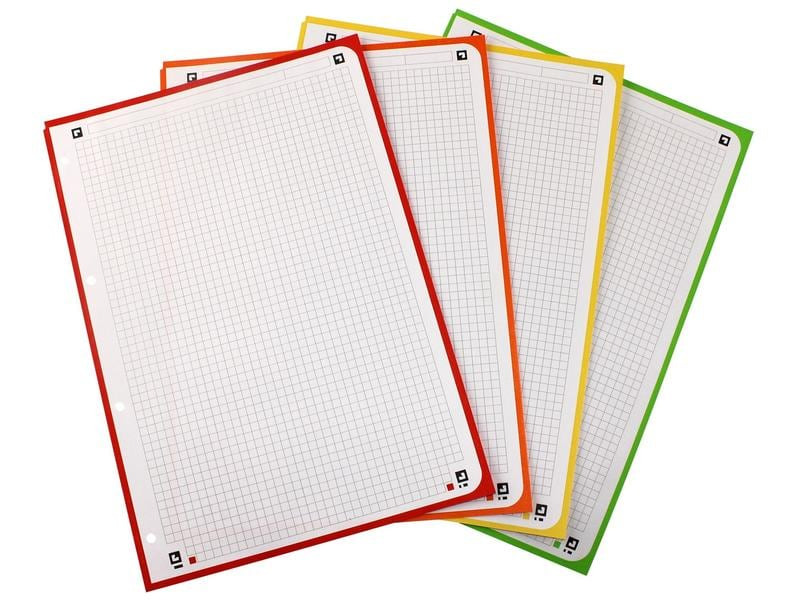Oxford Notizheft Touch Collegeblock, A4 +, Kariert, Himbeer