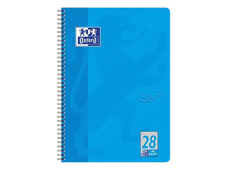 Oxford Notizheft Touch Collegeblock, A4, Kariert, Meerblau