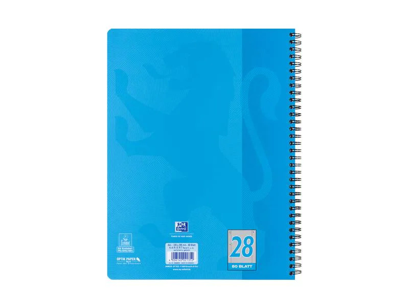 Oxford Notizheft Touch Collegeblock, A4, Kariert, Meerblau
