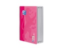 Oxford Notizheft Touch Collegeblock, A4, Kariert, Rosa