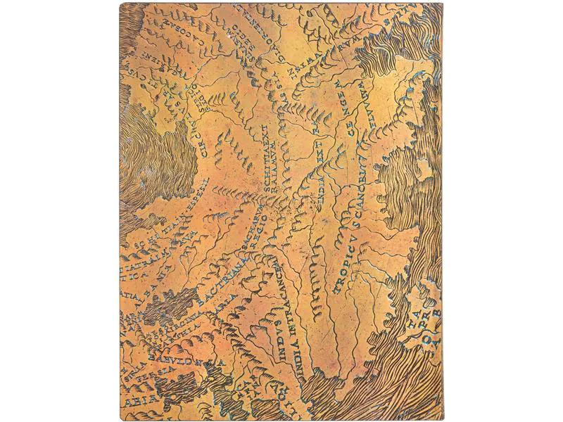 Paperblanks Notizbuch Hunt-Lenox-Globus 18 x 23 cm, Liniert, Braun