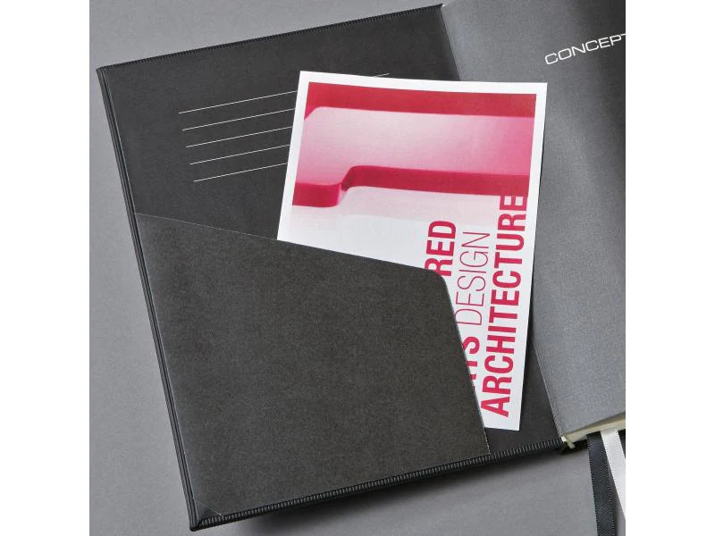 Sigel Notizbuch Conceptum A4, Kariert, Schwarz