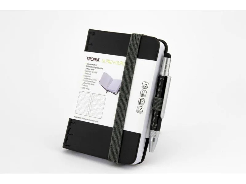 Troika Notizbuch LILIPAD+LILIPUT A7, Blanko, Schwarz