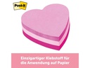 3M Notizzettel Post-it Herz, 1 Block à 225 Blatt, 3-Farbig
