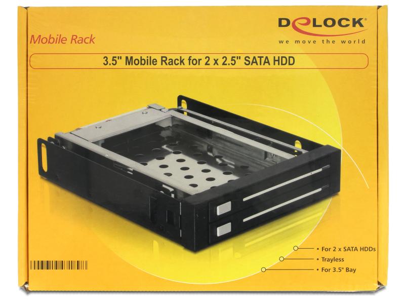 Delock Wechselrahmen 3,5 Mobile Rack für 2x 2.5