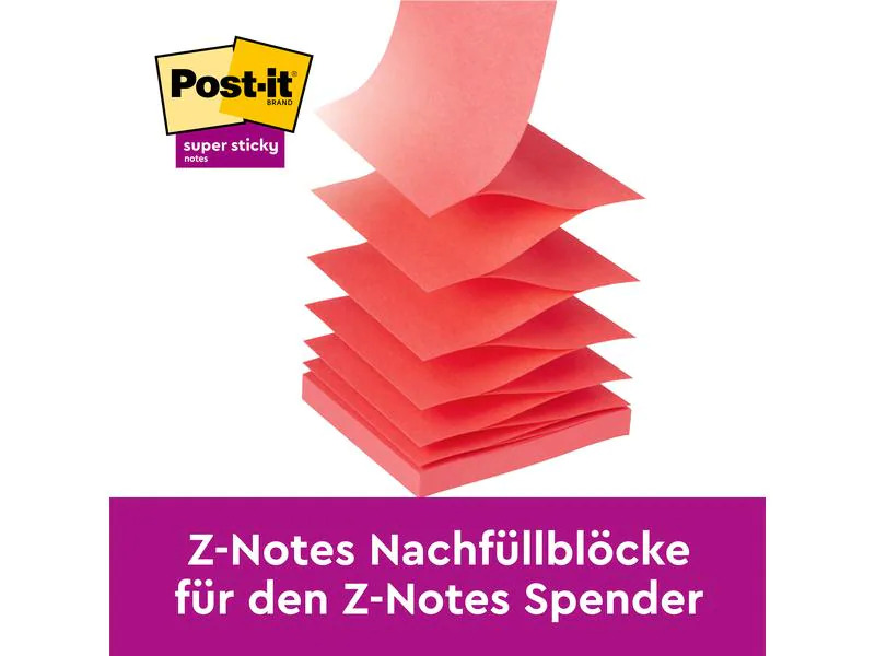 3M Notizzettel Z-Notes Super Sticky Gelb 7.6 cm x 7.6 cm