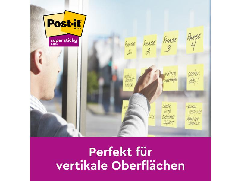 3M Notizzettel Z-Notes Super Sticky Gelb 7.6 cm x 7.6 cm