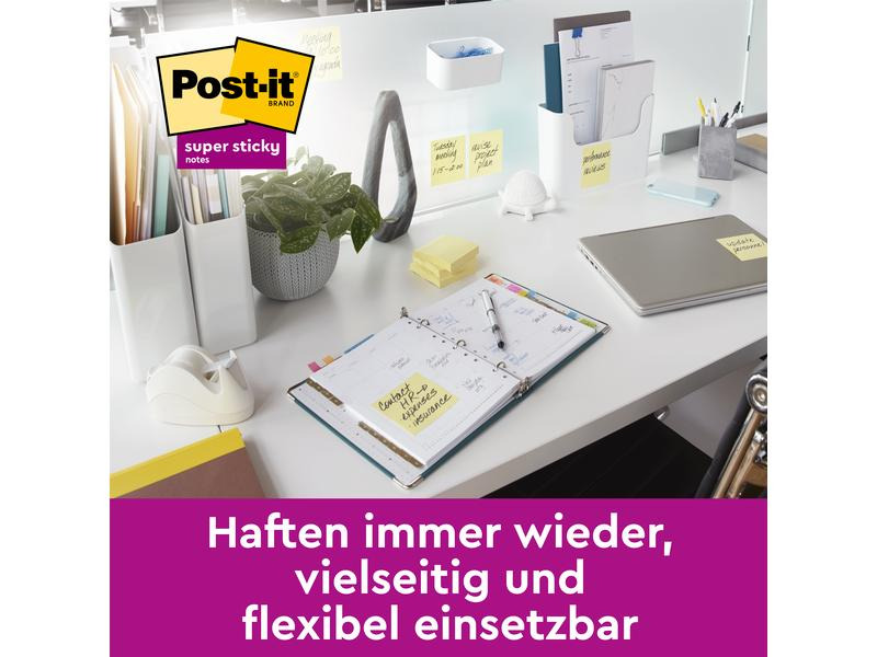 3M Notizzettel Z-Notes Super Sticky Gelb 7.6 cm x 7.6 cm