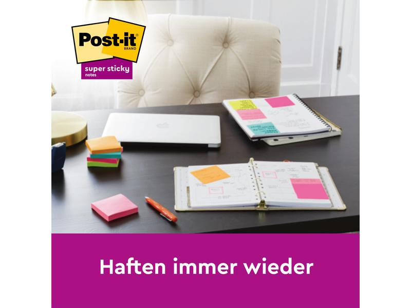 3M Notizzettel Z-Notes Super Sticky Gelb 7.6 cm x 7.6 cm