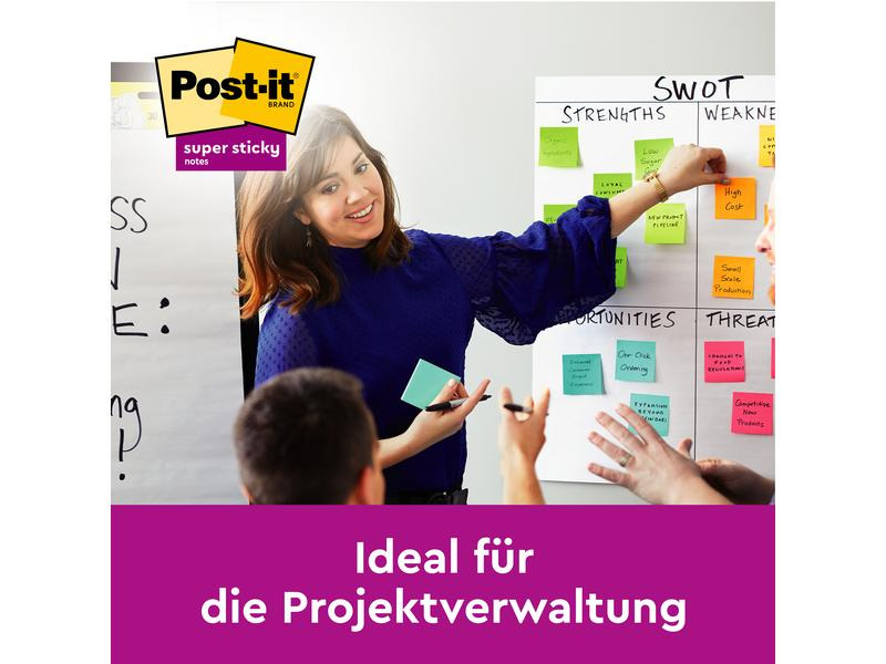 3M Notizzettel Z-Notes Super Sticky Gelb 7.6 cm x 7.6 cm