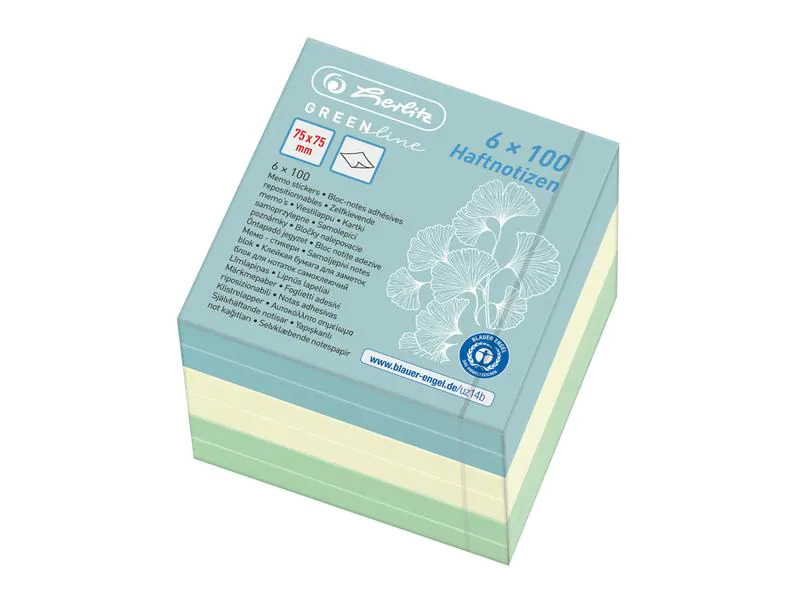 Herlitz Notizzettel Block à 600 Blatt, Mehrfarbig