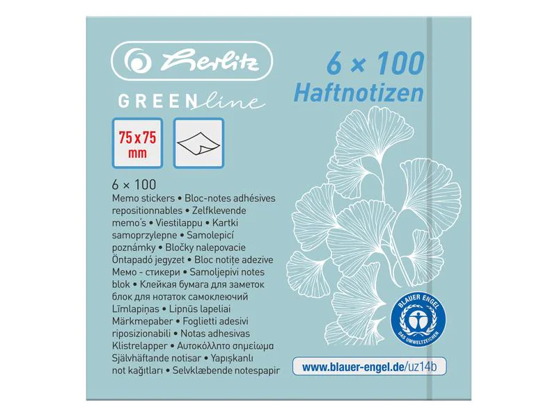 Herlitz Notizzettel Block à 600 Blatt, Mehrfarbig