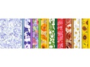 URSUS Transparentpapier Flora A4, 115 g/m²,  18 Stück, Mehrfarbig