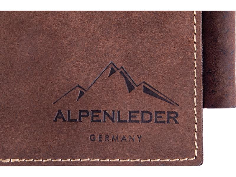 Alpenleder Notizbuch Goethe A6, liniert, Büffelleder braun