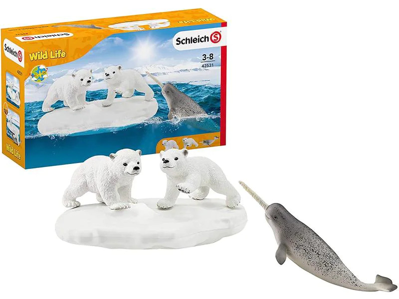 Schleich Spielfigurenset Wild Life Eisbären-Rutschpartie 42531