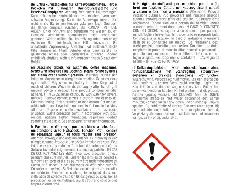 Miele Entkalkungsmittel 6 Stück