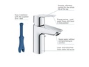 GROHE Lavaboarmatur QuickFix Start S-Size chrom