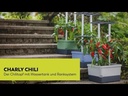 Gusta Garden Pflanzentopf CHARLY CHILI Starterset, 3-Teilig, Hellgrau