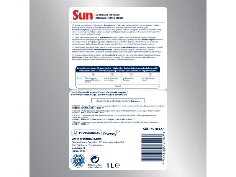 Diversey Pro Formula Klarspüler Sun Professional 1 l