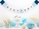 Partydeco Girlande Baby Boy 1.6 m, in Blau/Gold