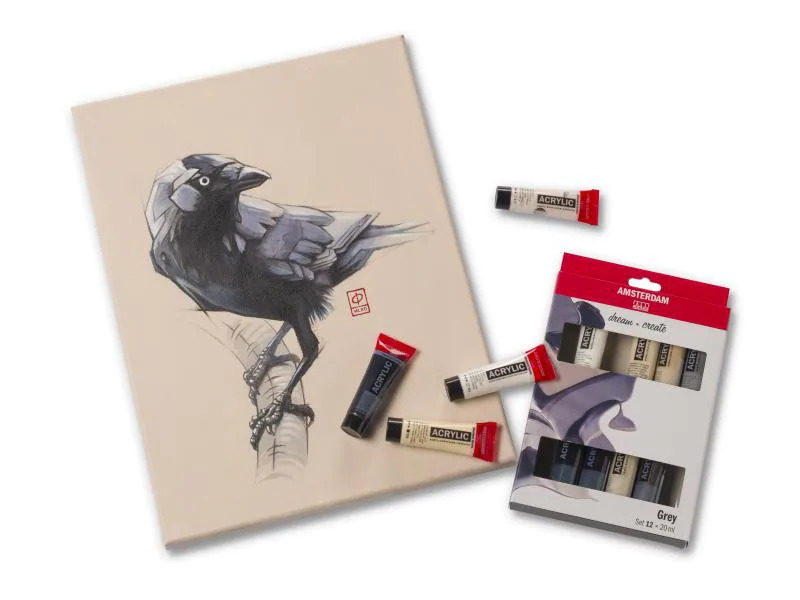 Amsterdam Acrylfarbe Greys 12 Tuben à 20 ml