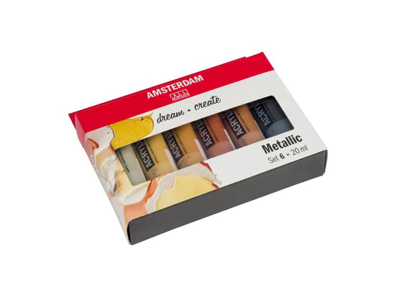 Amsterdam Acrylfarbe Metallic 6 Tuben à 20 ml