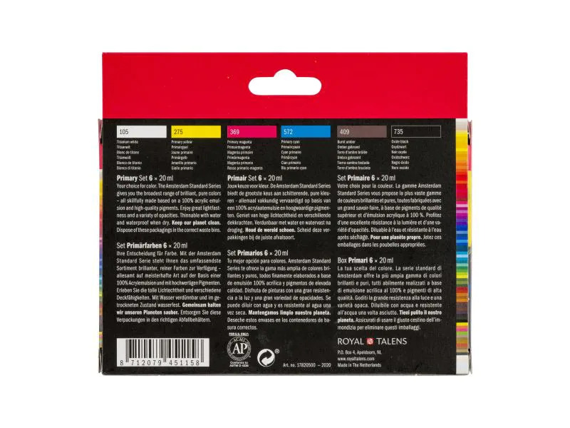 Amsterdam Acrylfarbe Primary 6 Tuben à 20 ml