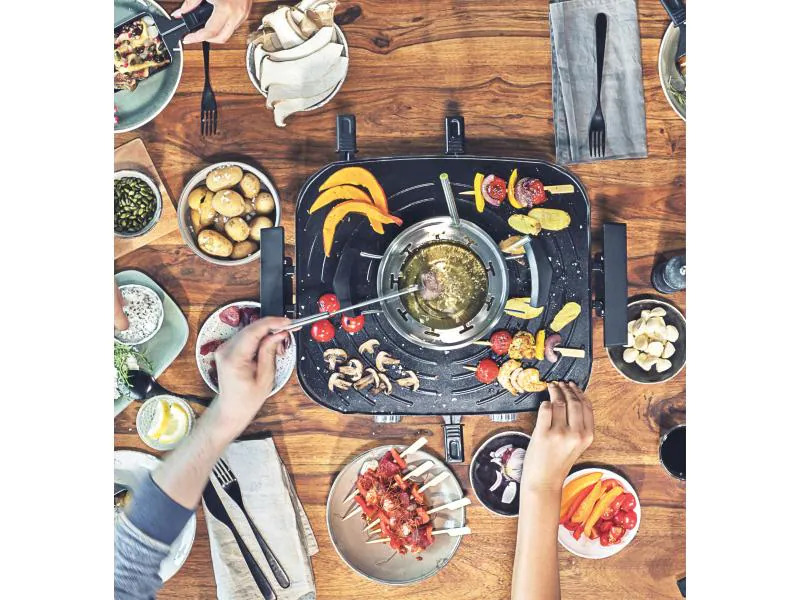 Gastroback Raclette-Kombination Raclette-Fondue Set 2 in 1